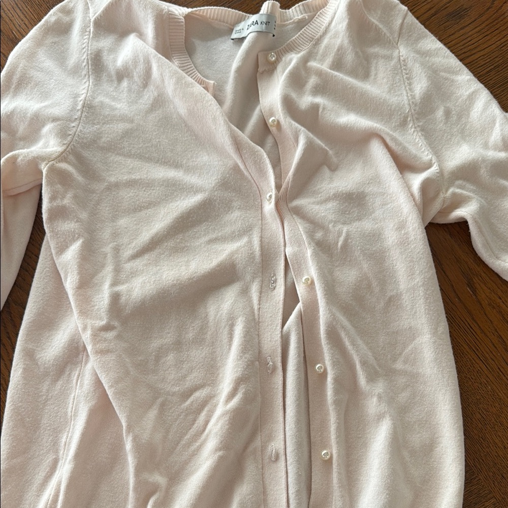 Light Pink Cardigan Sweater